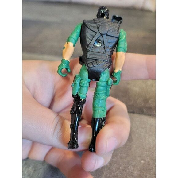 Green robot cyborg villain action figure toy - Picture 3 of 4